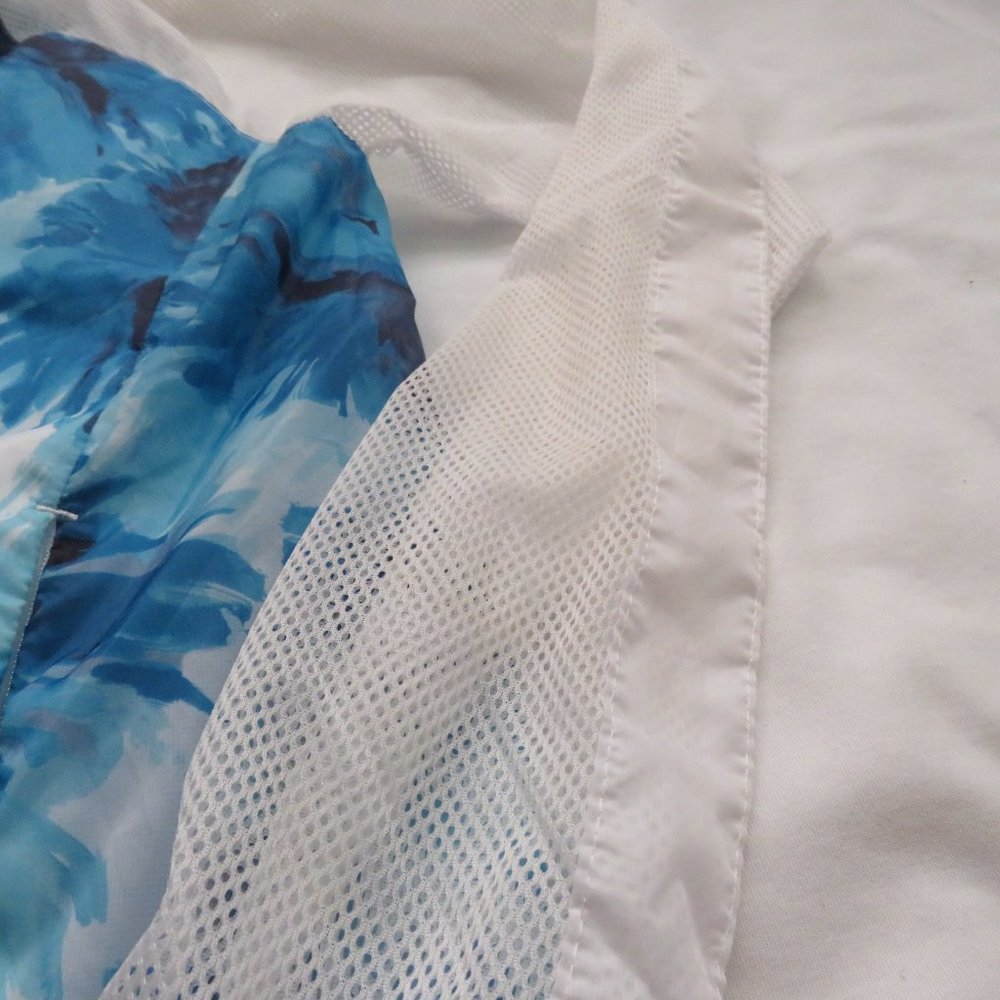 Fabletics Windbreaker Jacket Blue/White Floral Xl - image 3
